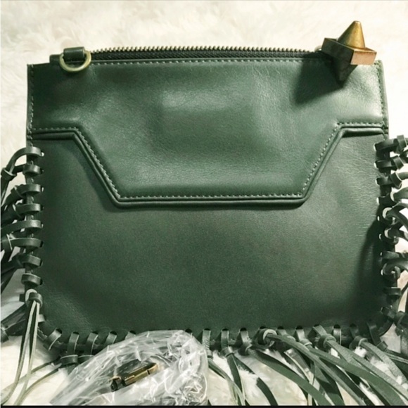 Emmaline Kuo green leather crossbody/clutch - Picture 6 of 16